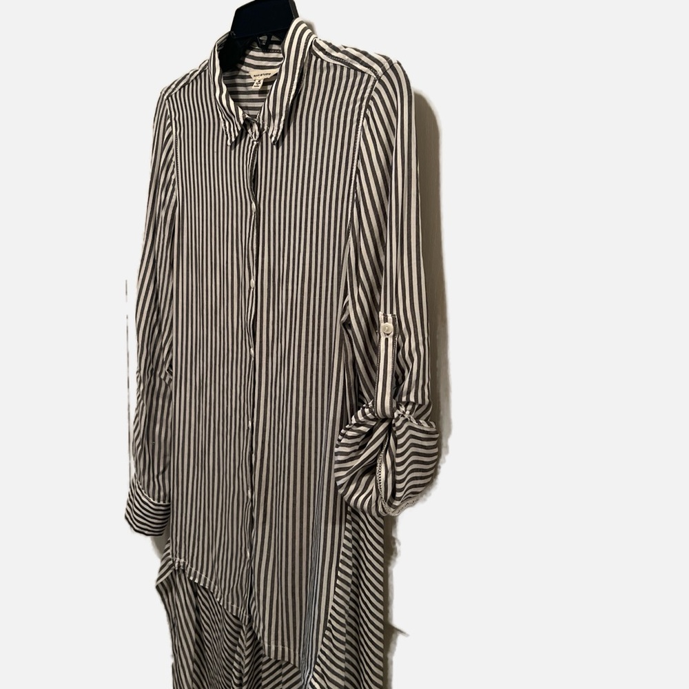 Max Studio Monochrome Striped Shirt - Picture 3 of 6